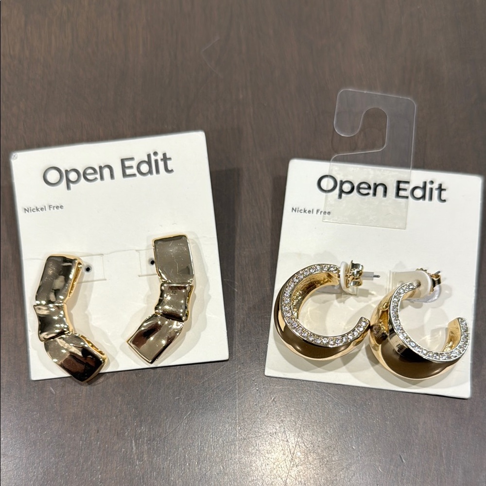 Open Edit NEW Curved Bow & Open CZ Hoops